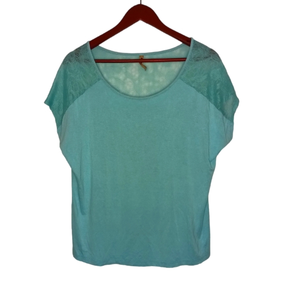 peoPLE Top/Blouse Short Sleeve Lace Back